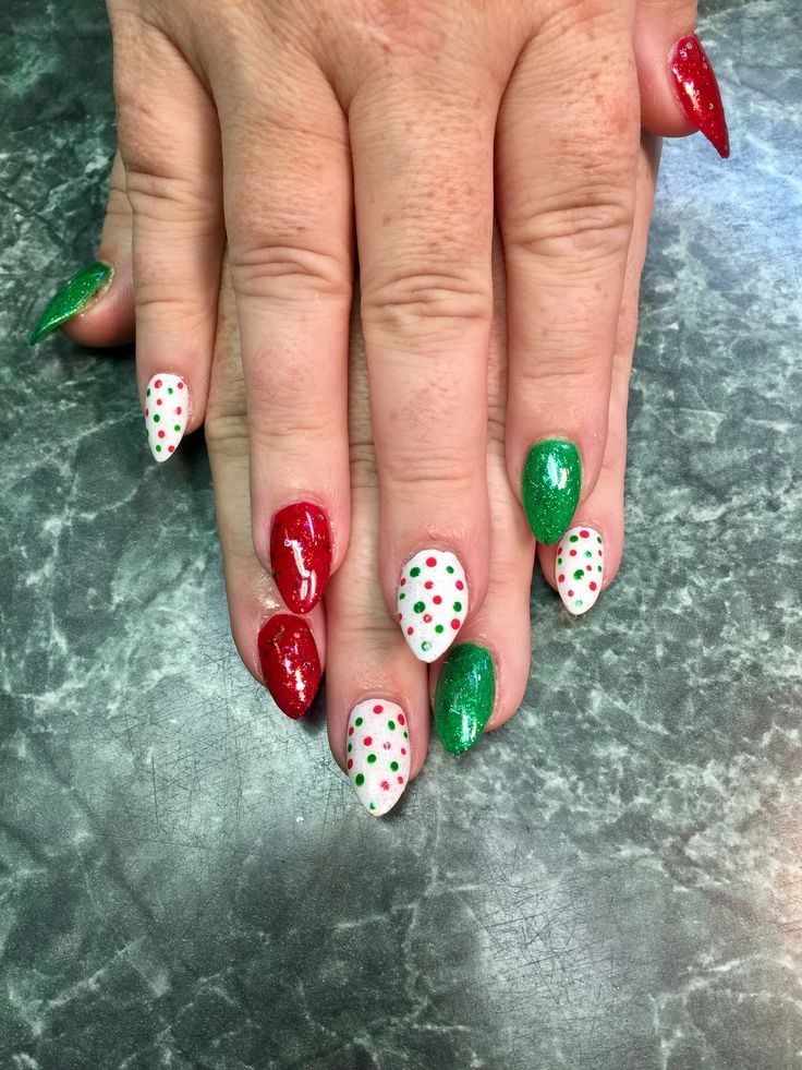 Red-and-Green-Polka-Dots