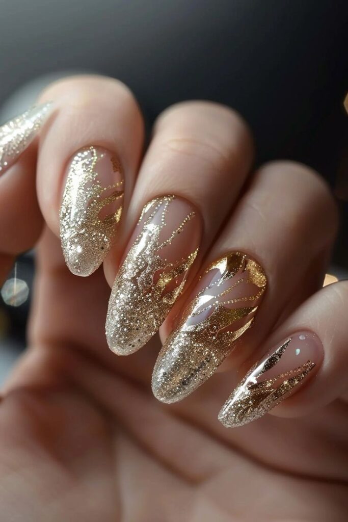 Champagne-toast-nail-ideas