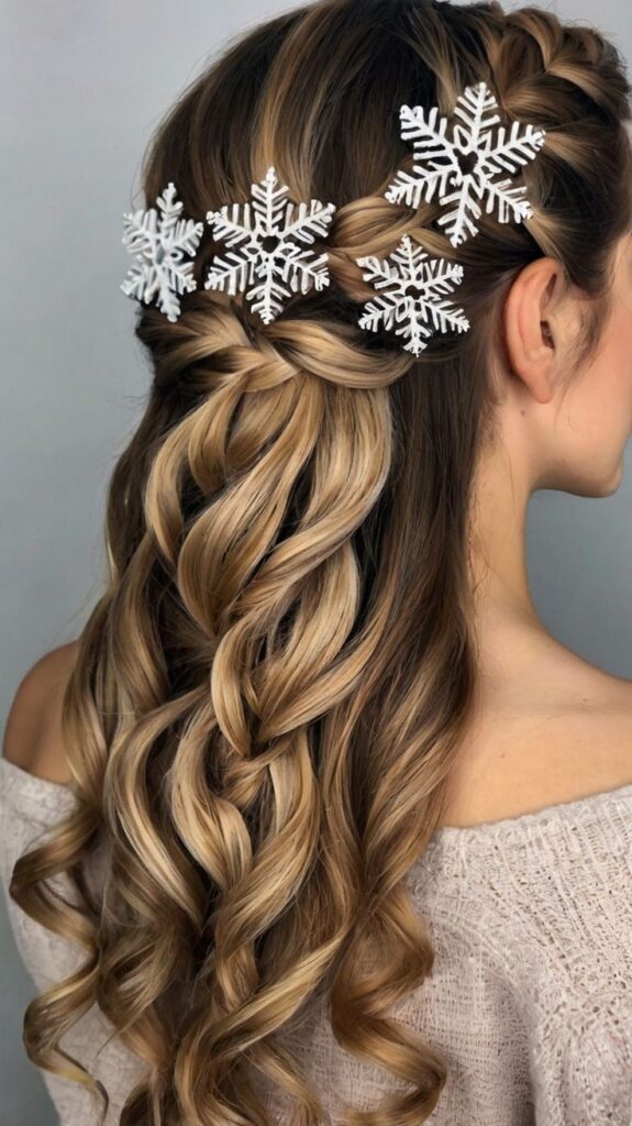 Snowflake-Ponytail-for-Christmas