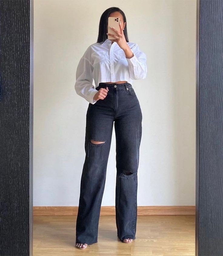 Wide-leg-Jeans