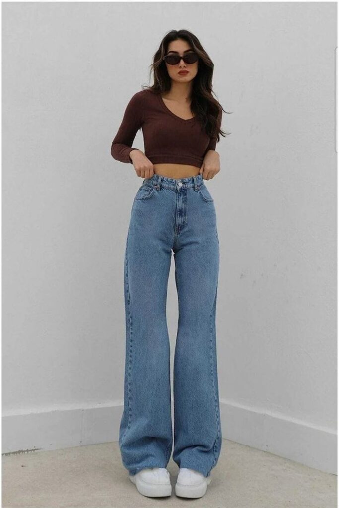 High-waisted-Jeans