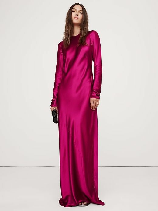 Silk -Maxi -Dress -Paired- with- Subtle -Accents