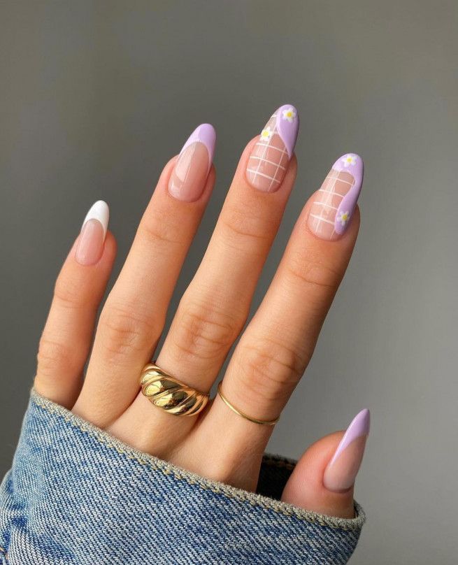 Abstract- Floral- French -Tips