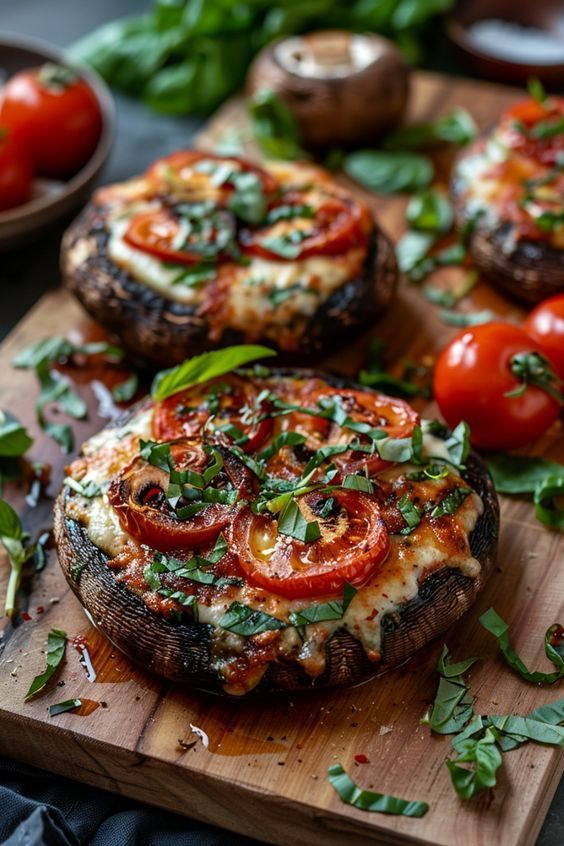 Caprese-Stuffed-Portobello-Mushrooms