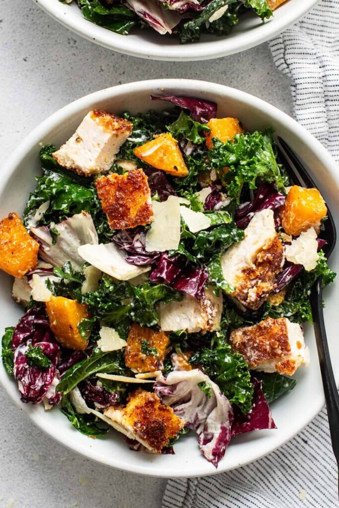 Crispy -Kale- Caesar- Salad