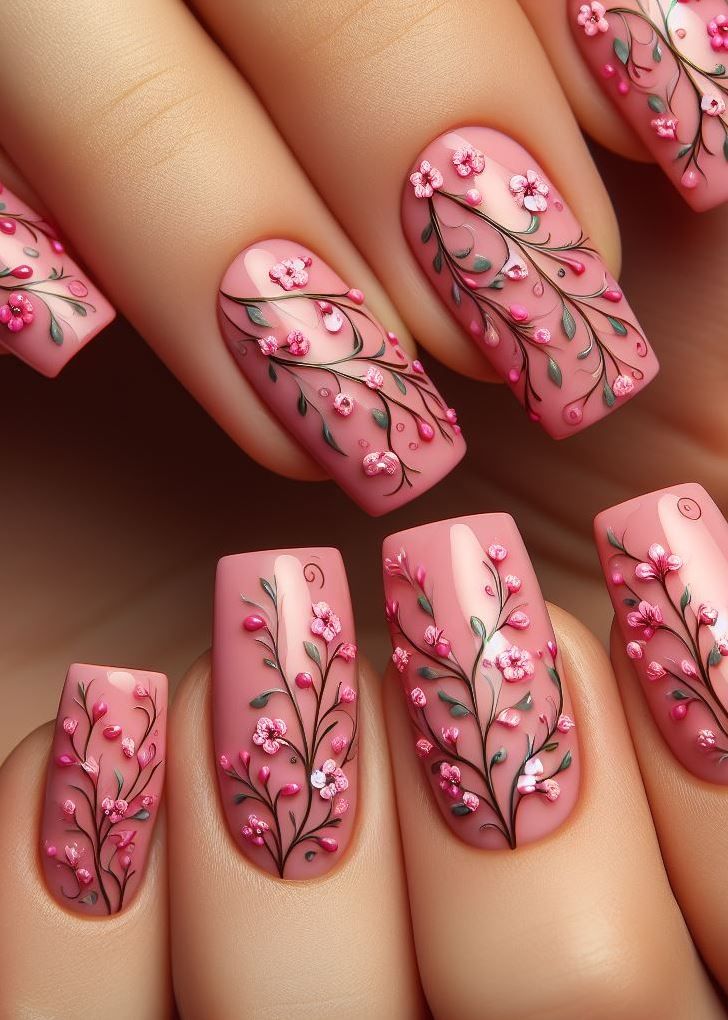 Floral- Tip-to-Toe -Nail--Design