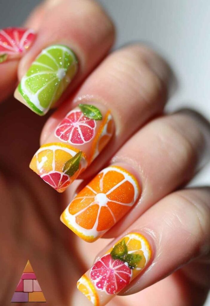 Fresh- Citrus- Burst-spting-nail-ideas