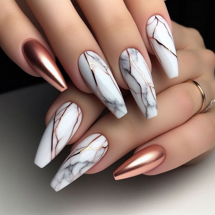 Marble -Spring- Dream-Spring-Nail-Ideas