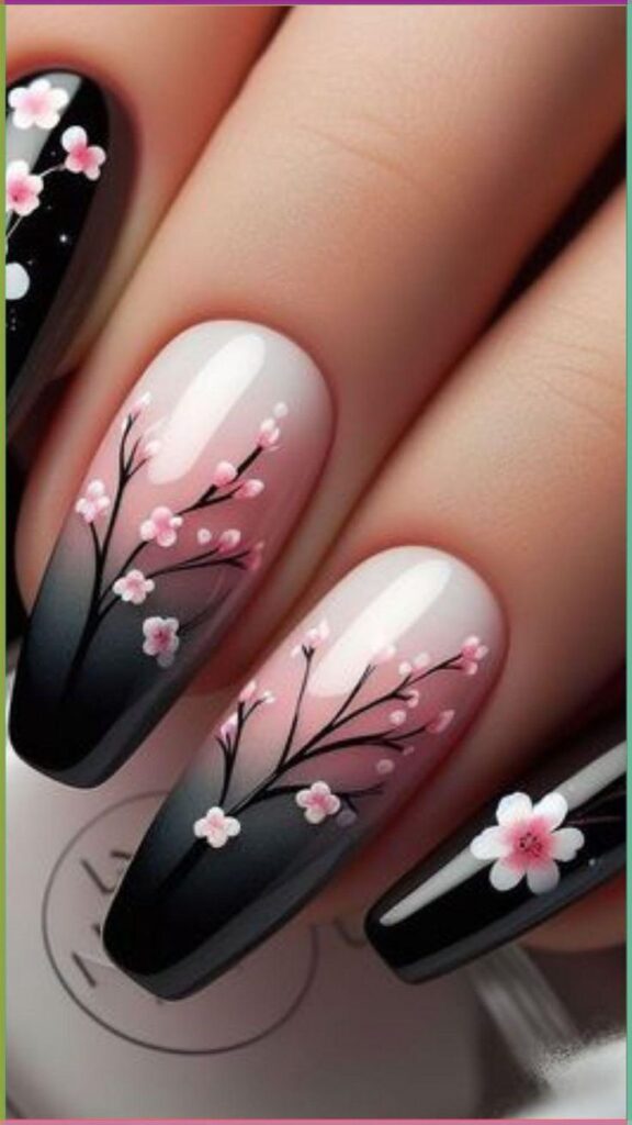 Negative -Space- Florals-Summer-Nail