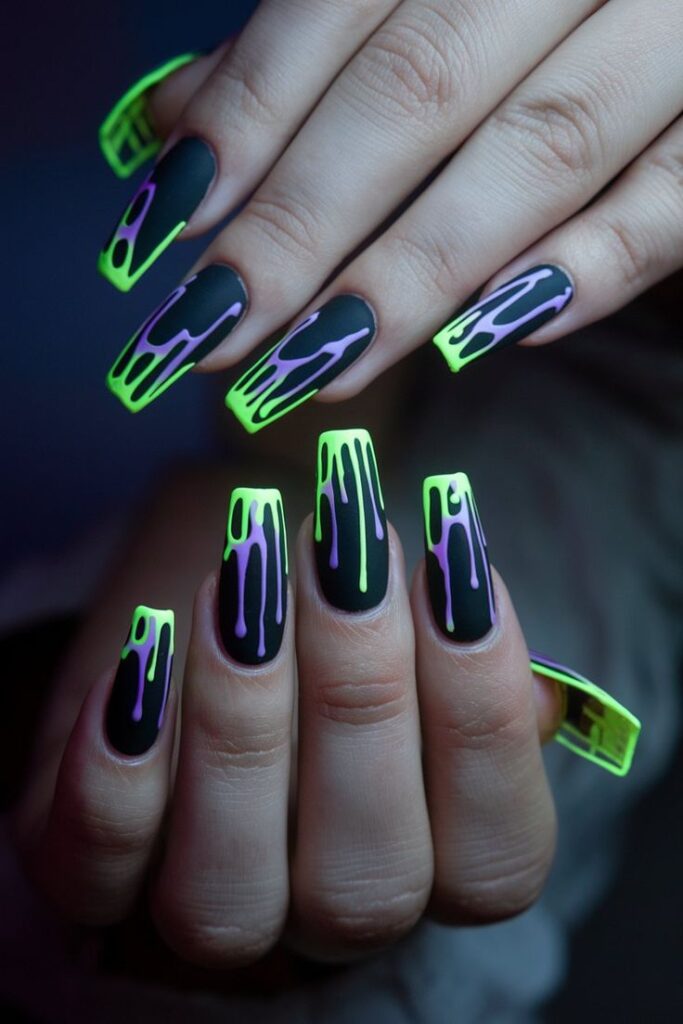 Neon -Graffiti- Drips-Nail