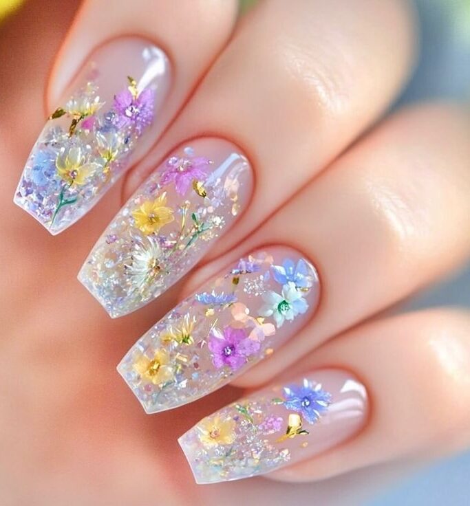 Pressed -Flower -Nails
