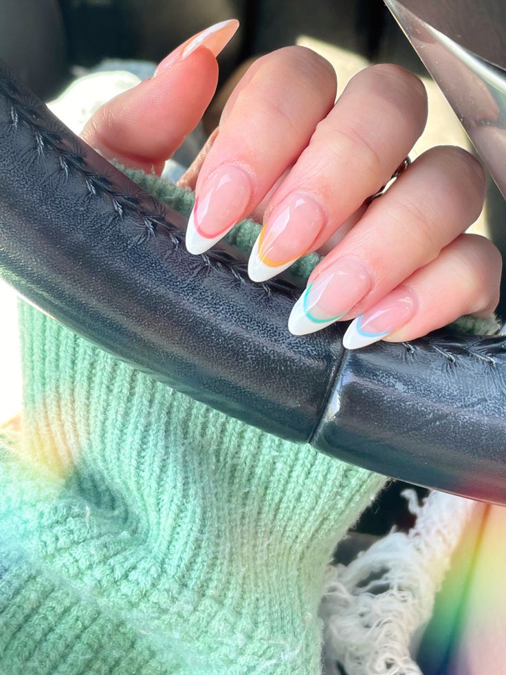 Rainbow-Fench-Tip=Spring-Nail-Idea