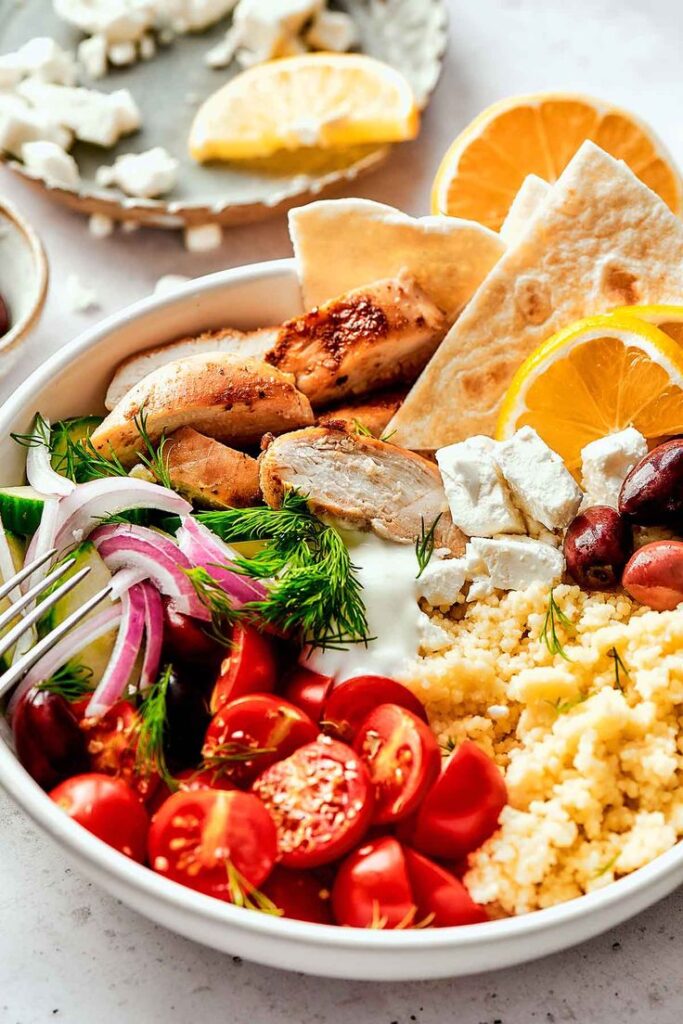 Spicy-Greek-Chicken-Bowl