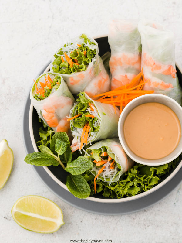 Spring Rolls with Peanut Sauce