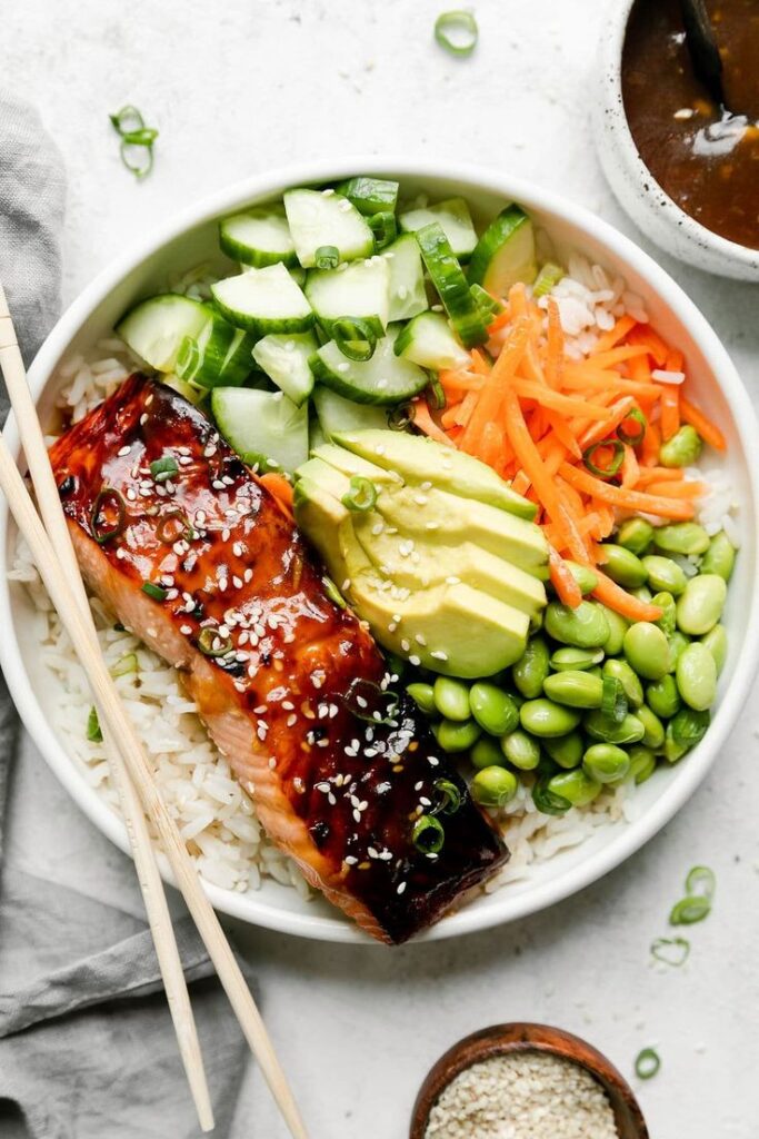 Teriyaki-Salmon-Bowls-25-Great-Spring-Family-Dinner-you-will-Love