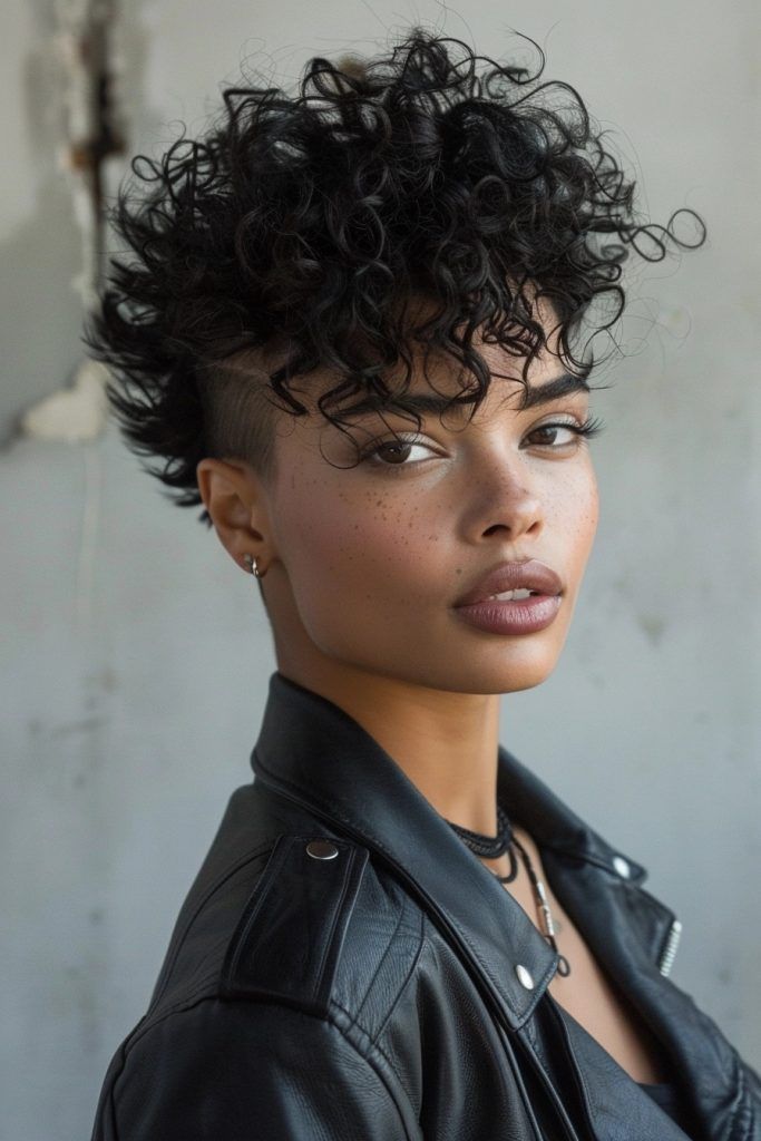 Curly Fauxhawk