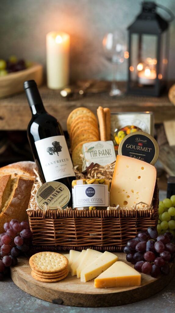 Wine and Cheese Basket