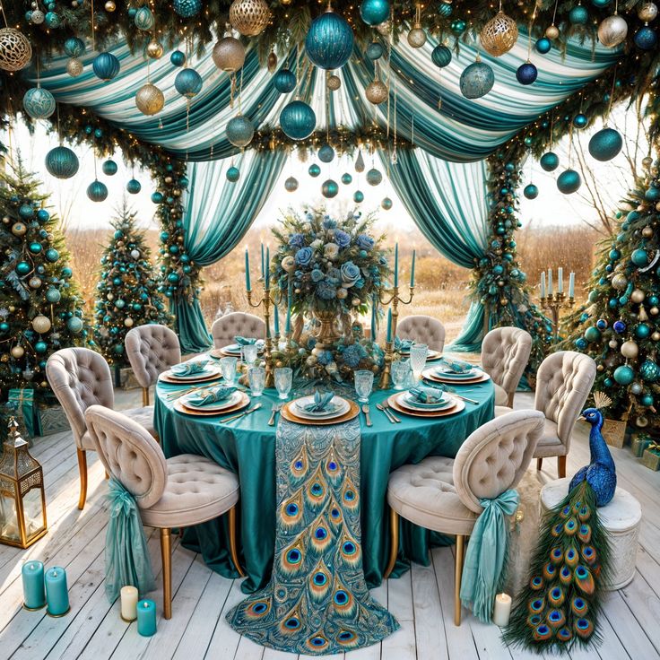 peacock-Themed Decor