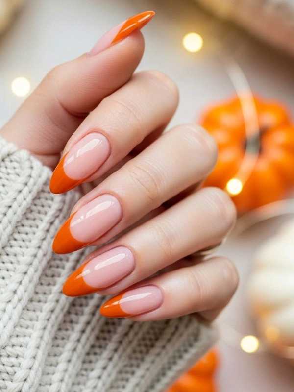 Pumpkin-Spice-French-Tips