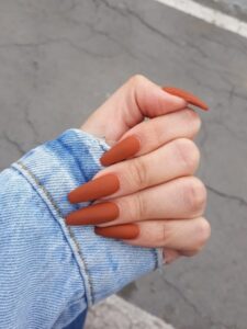 Burndt-orange-Nails