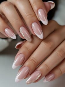 Classic-Baddie-Almond-french-tip-nails 