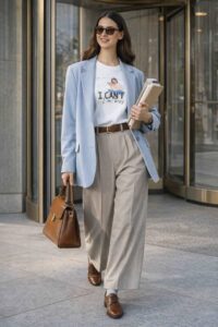 Oversized-Blazer +-Graphic-Tee