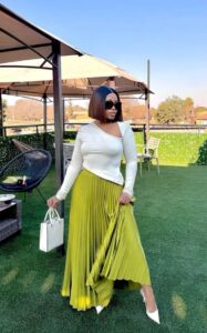 Blouse-and-Pleated-Midi-Skirt