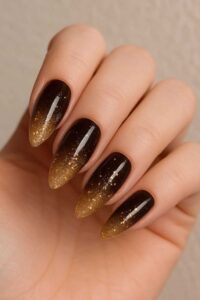 Brown-Glitter-Ombre-with-Gold
