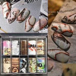 Newspaper-Nail-Foils-for-Transfer-Paper-Stickers