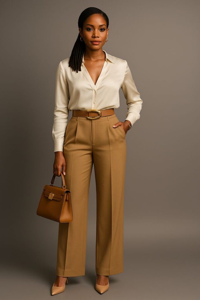 Silk-Blouse-and-Structured-Pants