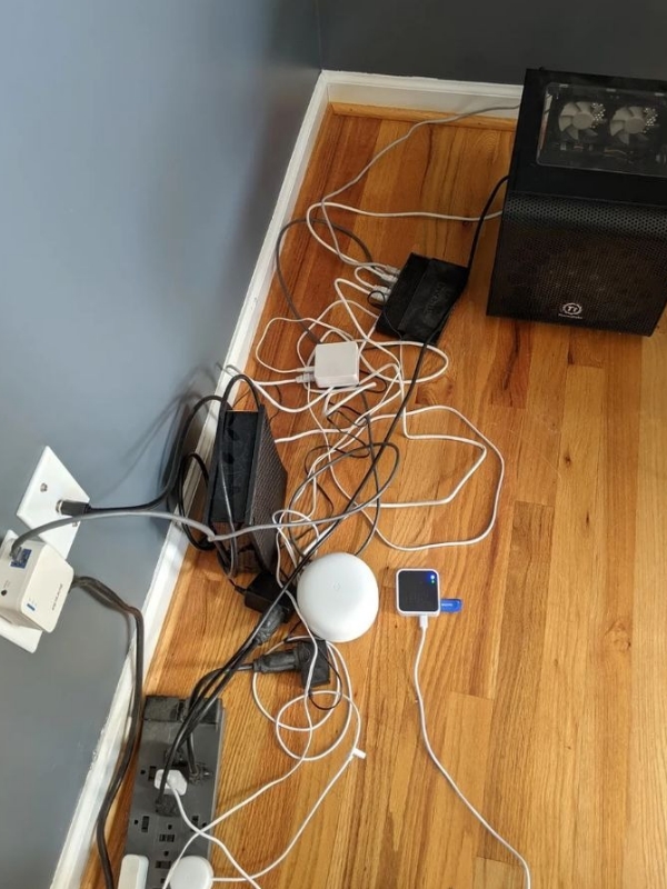 Hide unnecessary electronics and cables 