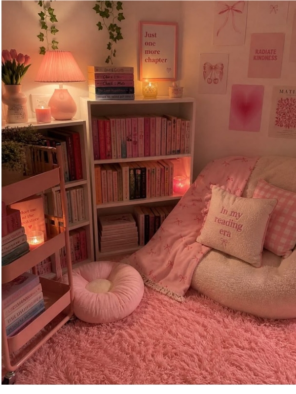 Dorm room relaxation corner 