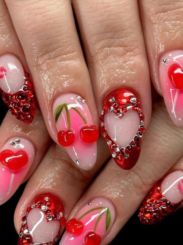 25-stunning-baddie-3D-fruit-nails-idea-featuring-red-cherry-and-chrome-nails.