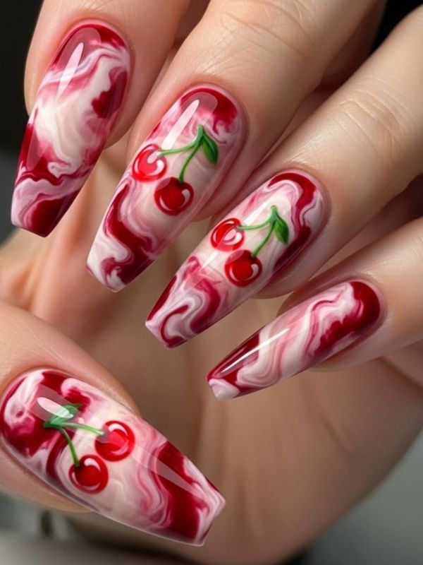 25-stunning-baddie-3D-fruit-nails-with-colorful-cherry-designs.