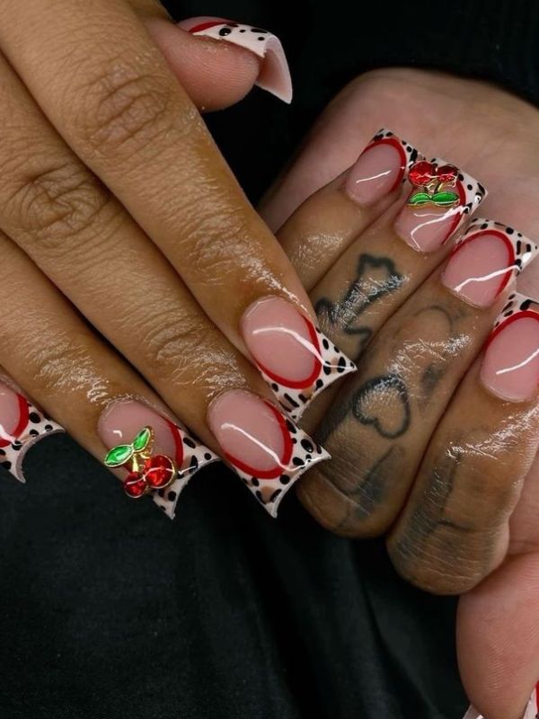 25-stunning-baddie-3D-nails-ideas-with-cherry-french-tips.