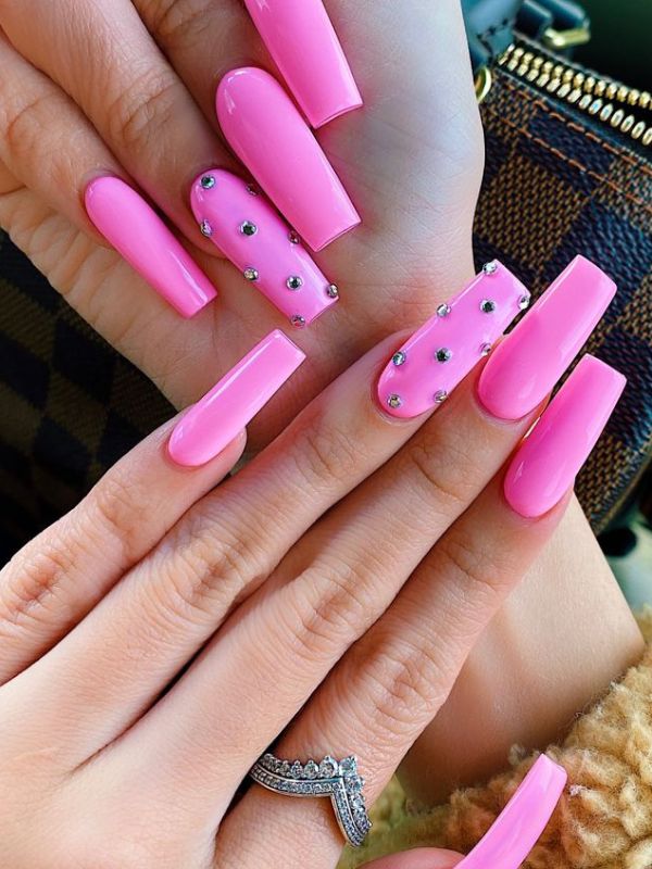 Barbie-Pink-Acrylic-Nails