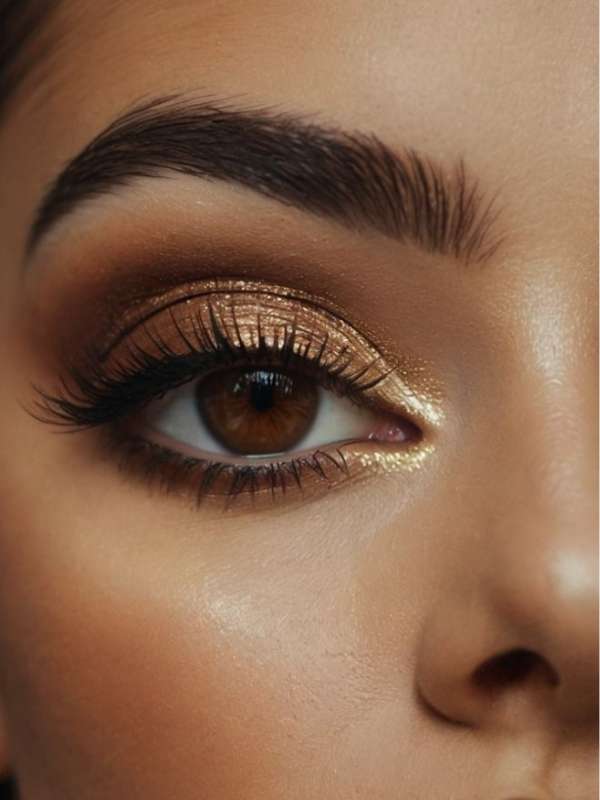 Brown-and-Gold-Eyeshadow