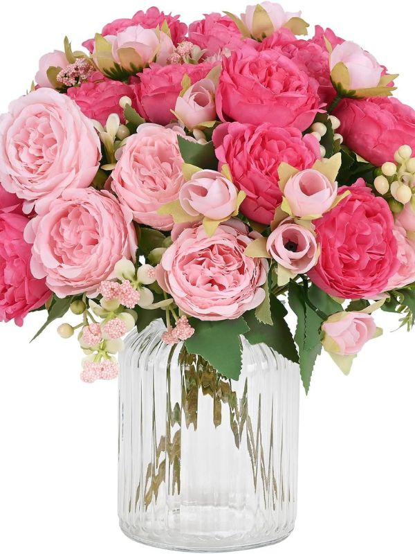 Faux-pink-flowers
