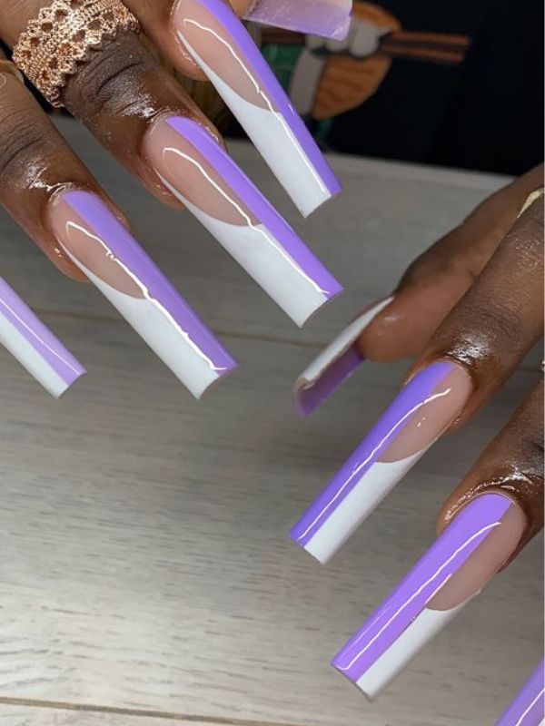 Long-French-Tips-With-a-Double-Line