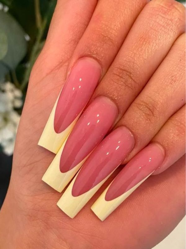 Long-French-Tips-With-a-Sheer-Pink-Base