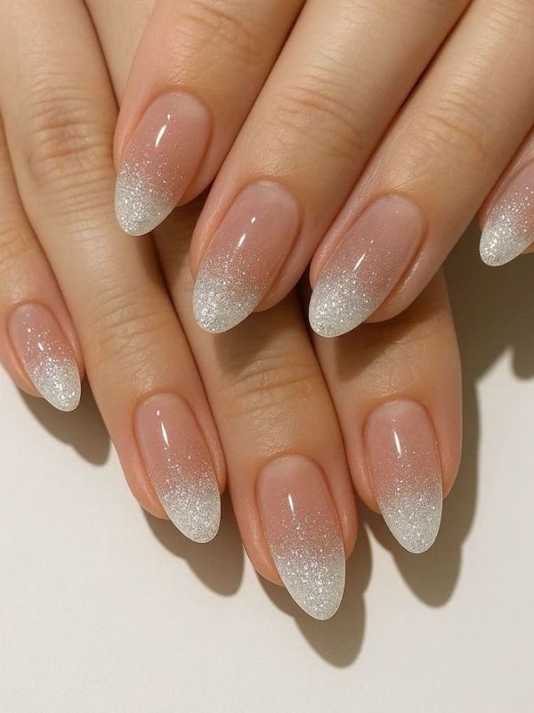Milky-French-With-Glitter-Tips