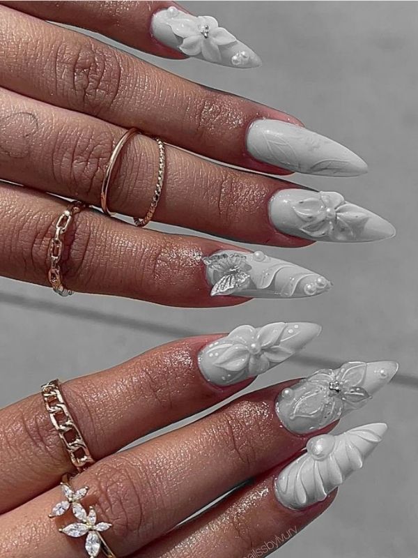 Milky-White-Long-Almond-Nails.