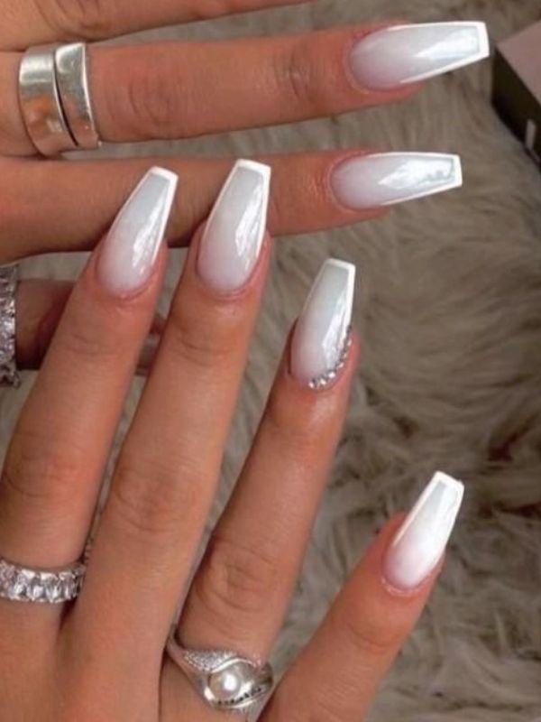 Milky-White-Ombre-French-Tips