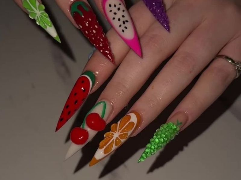 Must-try-fruit-themed-nail-designs