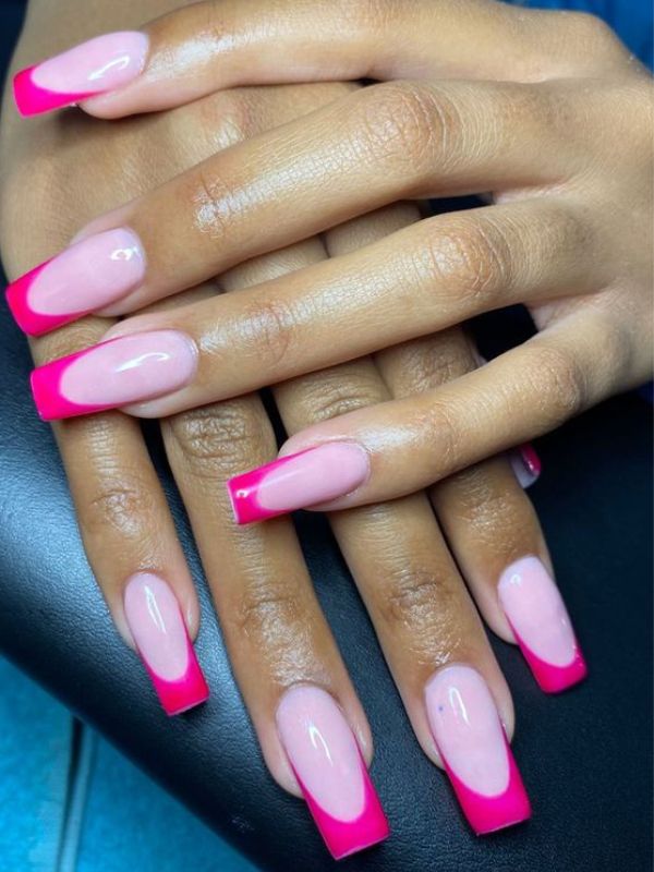 Pink-French-Tip-Acrylic-Nails.