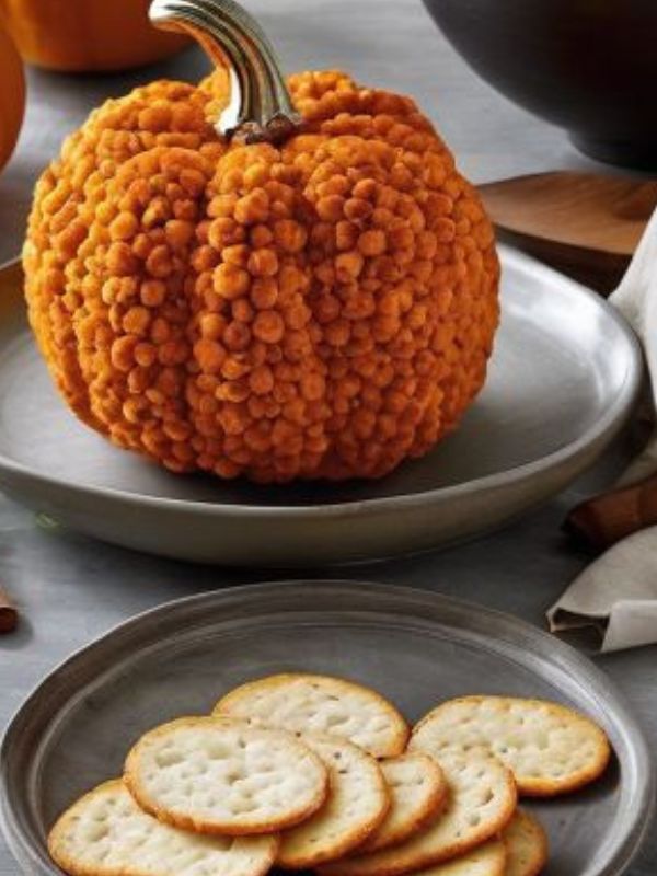 Pumpkin-Shaped-Cheese-Ball