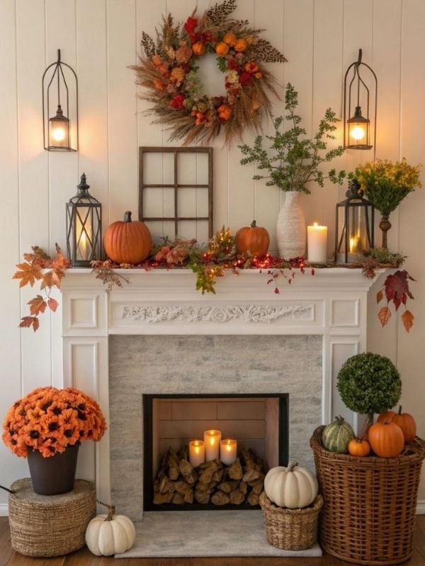Seasonal-Fireplace-Display