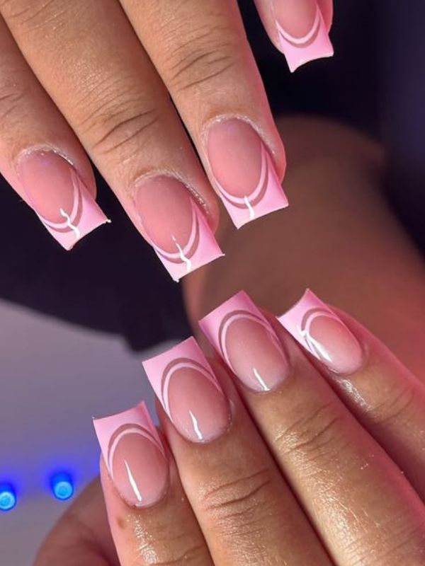 Short-Pink-French-Tips
