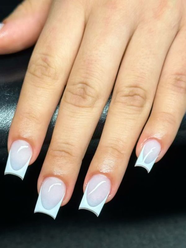 Square-Milky-French-Manicure