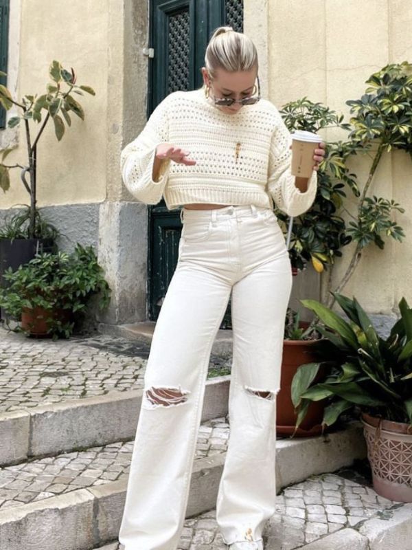 White-Sweater-with-White-Jeans.